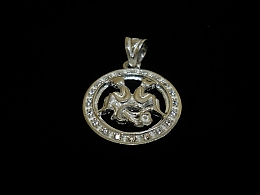 Сребърна висулка зодия, 2.77гр. ,Бургас