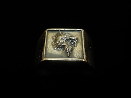 Сребърен мъжки пръстен, 11.81гр. ,Сливен