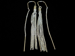 Сребърни обеци, 3.99гр. ,Пловдив