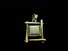 Сребърен медальон, 2.58гр. ,Бургас