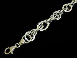 Сребърна синджирна гривна, 8.76гр. ,Бургас