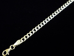 Сребърна синджирна гривна, 7.28гр. ,Бургас