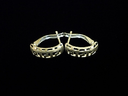 Сребърни обеци, 1.67гр. ,Бургас