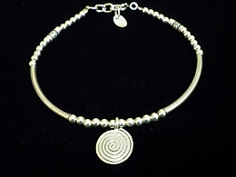 Сребърна синджирна гривна, 5.14гр. ,Айтос