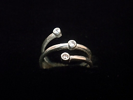 Сребърен дамски пръстен, 2.44гр. ,Бургас